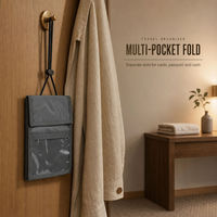 Pochette de cou réglable pour cartes d'identité, badges, portefeuilles et passeports – Idéale pour les voyages, le bureau et les expositions