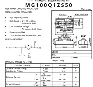 Prueba original OK Garantía 180 días Módulo GTR MG100Q1ZS50 IGBT - Product Image 4