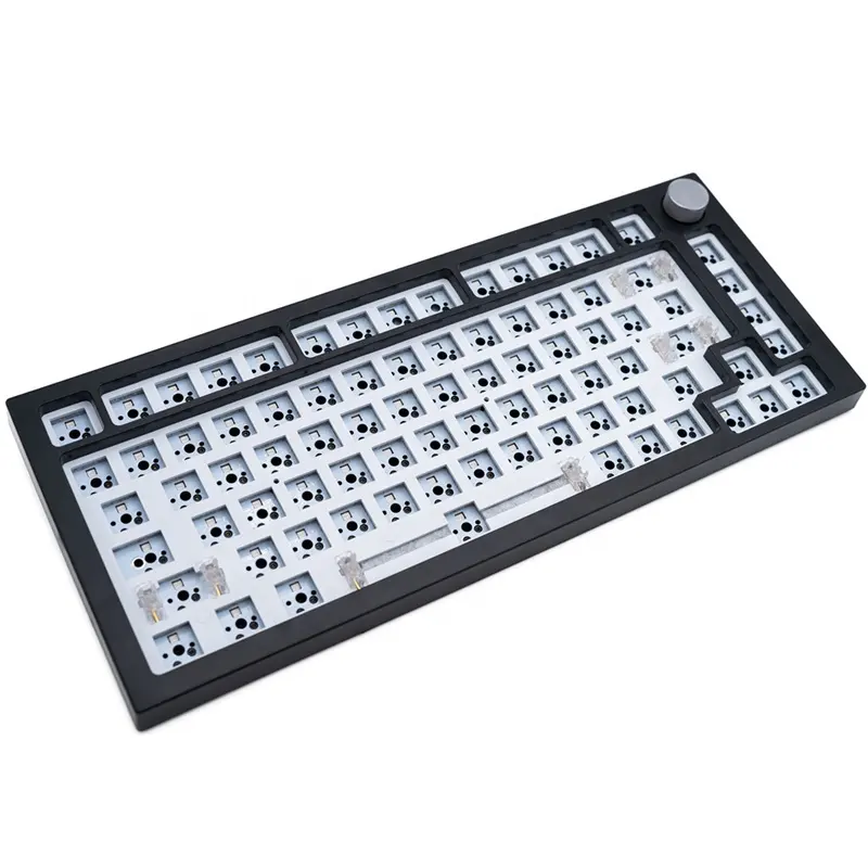 Lain Kali DK75 Keyboard Barebone PCB Penukar Panas dengan Lampu RGB Disesuaikan Kit Keyboard Baru DIY Tanpa Sakelar Tanpa Tutup Tombol
