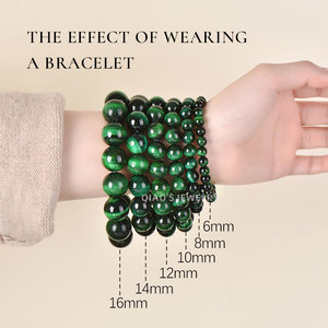 Pulseras de Cuarzo Ojo de Tigre Verde de Alta Calidad al por Mayor para Hombre y Mujer, Cristales de Tratamiento, Regalos Universales, Decoración del Hogar - Product Image 1