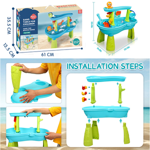 Lucky Toys Kid Juguetes <span class=keywords><strong>Arena</strong></span> <span class=keywords><strong>y</strong></span> <span class=keywords><strong>agua</strong></span> Jugar Lluvia Ducha Splash Estanque Juguetes Niños pequeños Actividad sensorial de verano Playa Patio trasero Jugar - Product Image 2