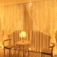 Kanlong 3x3m 300 LED 8 Mode Guirlande lumineuse LED Batterie fenêtre rideau scintillant Guirlande lumineuse Mariage Décorations de Noël