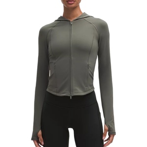 Fabricant et grossiste de hauts de sport de yoga pour femmes, à forte élasticité, taille puls, manches longues, haut de sport pour femmes - Product Image 2