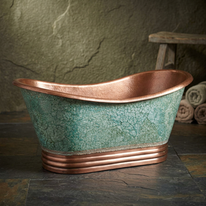 Bañera de lujo de cobre independiente, económica, con doble deslizador, acabado en pátina, superventas 2023, a precio mayorista - Product Image 1