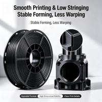 Filament d'impression 3D FDM ESUN PETG-Basic 1,75 mm, bobine de 1 kg, PETG translucide, faible déformation, haute résistance aux chocs, 240-260 ℃   pour la création de prototypes