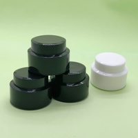 5g pot de vernis à ongles Gel cosmétique crème pot de distribution couleur unie pot en plastique résistant à la lumière large bouche inclinée noir blanc solide
