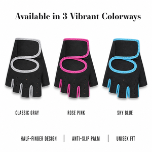 Gants de fitness en néoprène légers avec logo personnalisé |   Conception ventilée à demi-doigts pour hommes et femmes, idéale pour la gym et les entraînements - Product Image 2