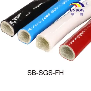 Aluminum Plant High Temperature Hose Protection Silicone Fiber Glass Thermal Insulation Fire Sleeve