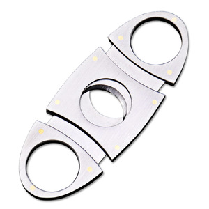 Cortador de Cigarros de Acero Inoxidable, Doble Cuchilla, Forma Redonda, Accesorio Portátil para Cigarros - Product Image 2