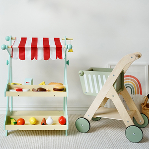2022 Hot Selling Kitchen <strong>Food</strong> <strong>Toys</strong> <strong>Wooden</strong> Children's Grocery Store Supermarket Cutting Set for Kids for Role Play Imagination - Product Image 5