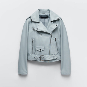En 2022, la nueva venta al por mayor puede personalizar Ur <span class=keywords><strong>HM</strong></span> Za otoño nueva chaqueta de motocicleta delgada, chaqueta de cuero, abrigo de <span class=keywords><strong>mujer</strong></span> - Product Image 5
