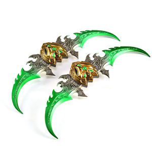 Réplica de Metal de 27 cm del Warglaive de Azzinoth de World of Warcraft, Edición Fluorescente, Decoración Coleccionable para Escritorio, Accesorio de Cosplay, Regalo para Gamers - Product Image 2