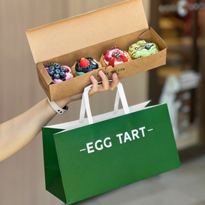 Scatole per Confezioni di Egg Tart Portoghesi Ecologiche e Riciclabili, Personalizzabili, Confezioni da 2 e 4, in Cartone per Alimenti - Product Image 3