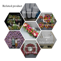 Chemin de Table Floral Artificiel « Promise » pour Mariage, Composition Florale en Rangée pour Décoration de Mariage