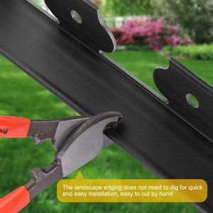<strong>GARDEN</strong> LAWN 10M FLEXIBLE <strong>EDGING</strong> <strong>PLASTIC</strong> WITH 40 PEGS GRASS FLOWER BED TIDY PATH - Product Image 3