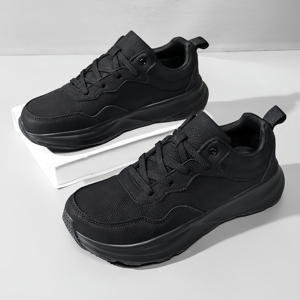 Chaussures décontractées polyvalentes entièrement noires, confortables et légères, idéales pour les trajets quotidiens et les activités sportives en extérieur - Product Image 6
