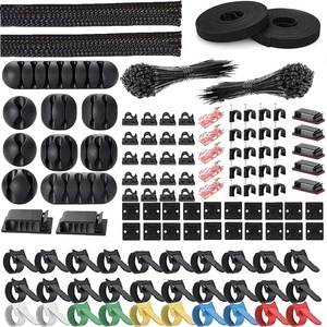315 PCS nhanh chóng kết dính quản lý cáp Kit cho TV máy tính bàn nhựa dây chủ clip dây tổ chức tay áo đứng móc loại - Product Image 1