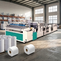 Machine à papier toilette automatique de petite taille fabriquée en Chine avec contrôle PLC pour le démarrage d'une entreprise à domicile