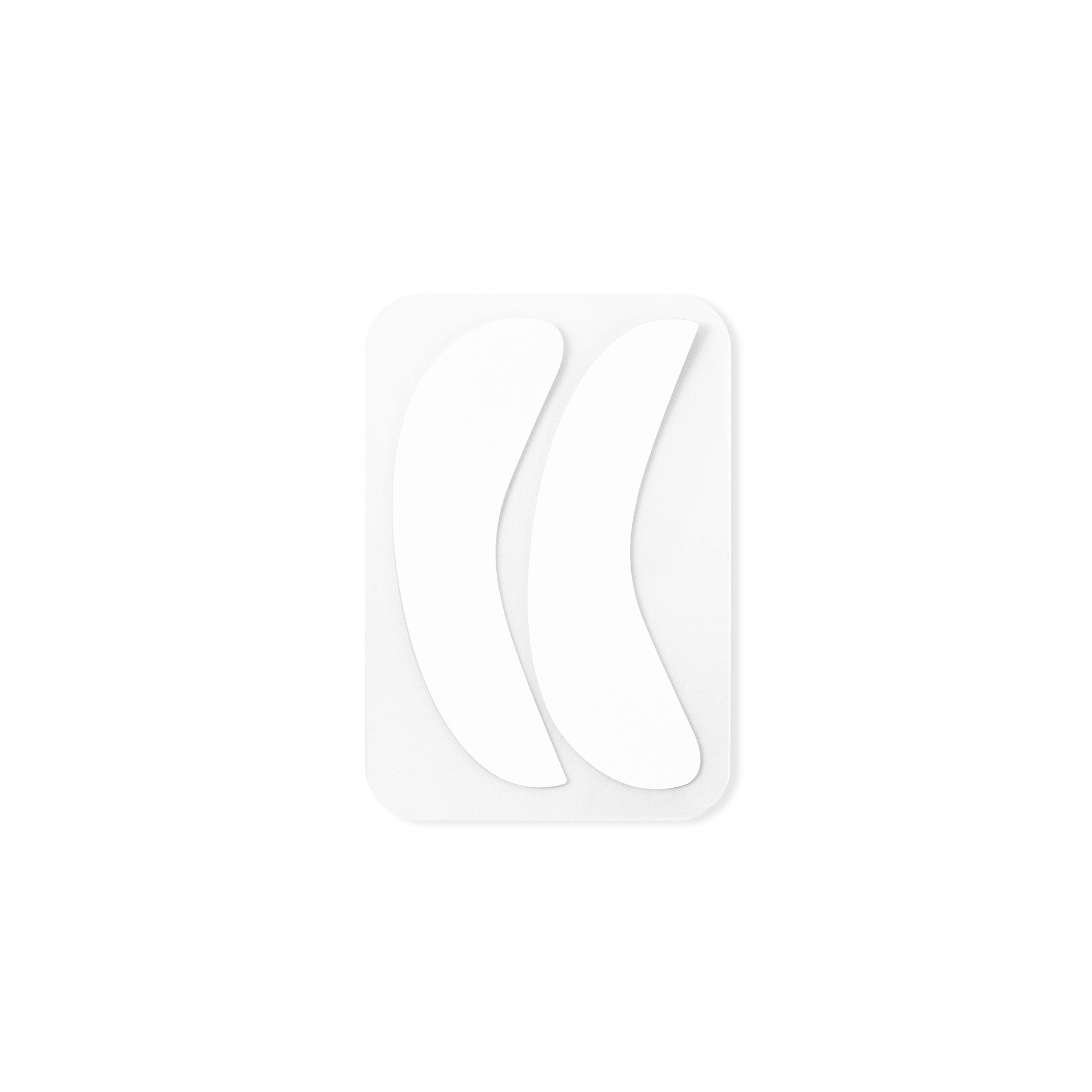 Cache-œil en silicone non-adhésif forme de lune blanc