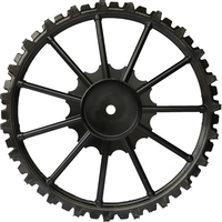 Roue de transplanteur de riz agricole JIUYU, jante en caoutchouc massif 25HP, avant 1100*100mm, arrière 1400*100mm, utilisation pour tracteur, garantie de 2 ans