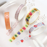 Lots de Rubans Adhésifs Washi Japonais Personnalisés Kawaii pour Emballage et Décoration, Vente en Gros pour Fabricant de Papeterie
