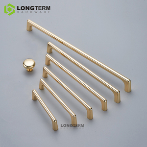 Luxury Zinc Alloy Furniture Hardware Long Dresser Wardrobe Handle Pulls Kitchen Drawer <strong>Knobs</strong> Modern <strong>Gold</strong> <strong>Cabinet</strong> Door Handles - Product Image 3
