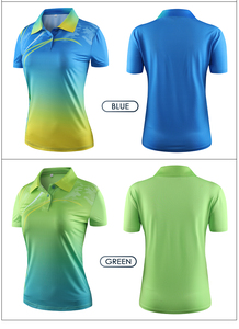 Logotipo personalizado estilo chino pareja deportes Ping-Pong pelota tenis camisa Polo Jersey puro algodón camiseta Polo - Product Image 6