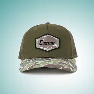 Chapeau de camionneur vintage en maille pour hommes, sport de plein air, été, broderie patchwork, chapeaux de camionneur à 6 panneaux - Product Image 4