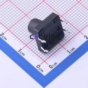 GT-TC152B-H105-L1 Tactile Switch Through hole-4P,12x12mm Switch Single Pole Single Throw Round Button 2.5N Through Hole - Product Image 2