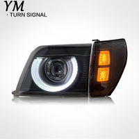 Ensemble de phares LED YM pour Land Cruiser Prado LC90 FJ90 1996-2002, anneau halo Angel Eye, projecteur à double faisceau, DRL 8000 lm 78W