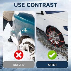 Chaînes antidérapantes en plastique portables pour l'hiver, neuves, pour pneus neige et chaînes de secours routières - Product Image 6