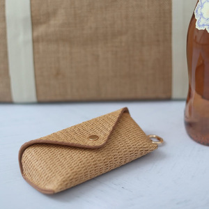 Sac de rangement créatif en paille tressée pour lunettes, étui à lunettes portable épaissi, sac de rangement simple, pochette pour lunettes de soleil - Product Image 3