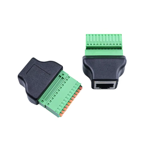 Oem rj50 để 10pin vít khối thiết bị đầu cuối 10 p kết nối Ethernet rj50 Nam 10 Pin Network <span class=keywords><strong>Adapter</strong></span> CCTV DVR cho máy ảnh DC đầu ra - Product Image 6