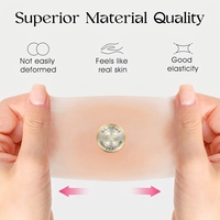 Tétons en silicone adhésifs réutilisables, tétons attachables pour prothèses mammaires, sensation au toucher comme une vraie peau, forte durabilité de la colle