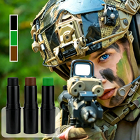 Peinture camouflage visage et corps professionnelle GP, non toxique, noire, verte, marron, à base d'huile, lavable, en bâtonnets rotatifs pour la chasse