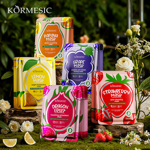 Masque facial éclaircissant en feuille de fruits KORMESIC certifié Bpom, marque privée, 25 ml, hydratation intense, antioxydant - Product Image 1