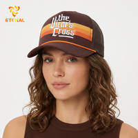 Gorra Trucker de Visera Curva Personalizada Gorras de Malla Negras Trucker de 6 Paneles