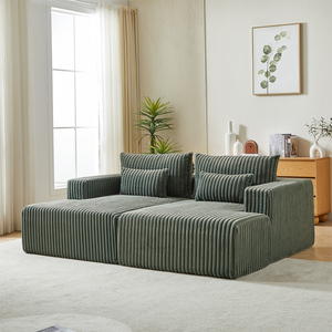 EU Luxury Velvet Modular Sectional Cloud 2 Seat Vacuum Compression Full Foam Plush Combination <b>Sleeper</b> Living Hotel - Product Image 1