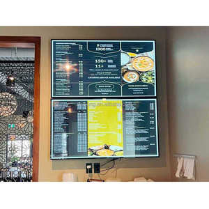Layar Digital Signage LCD untuk Restoran yang Dipasang di Dinding dengan Sistem Operasi Android/Windows, Resolusi 4K, CMS Berbasis Cloud, Garansi 3 Tahun - Product Image 1
