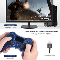 Manette de jeu sans fil ABS pour console de jeu vidéo Sony Playstation 4 PS4