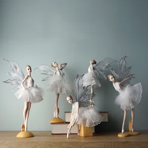 Nordic Art Decor Miniature Fairy Figurine Home Decoration Items Cute Girl Gift Ornaments
