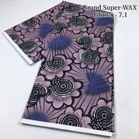 Tissu africain imprimé en coton, textile Ankara, véritable pagne wax, robe pour femme pour mariage et fête