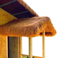 Toiture en chaume synthétique jaune, rouleau de paille artificielle mexicaine, gazon synthétique pour palapa, chaume pour bar tiki, cabane, patio, fête hawaïenne