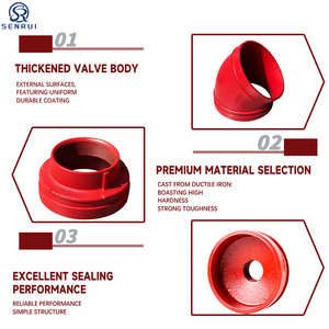 अग्नि सुरक्षा विशिष्ट राल3000 त्वरित ग्रोव पाइप फिटिंग 3/4 "फायर स्प्रिंकलर सिस्टम के लिए डक्टाइल आयरन फायर - Product Image 4