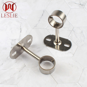 Support de tringle de penderie 25 mm en acier inoxydable rond, support d'extrémité de tringle de placard, doré - Product Image 4