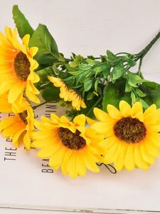 Ramo de Girasoles Secos, Flor Artificial Decorativa, Flor Artificial para Decoración de Sala de Estar, Mueble de TV, Mesa de Comedor - Product Image 3