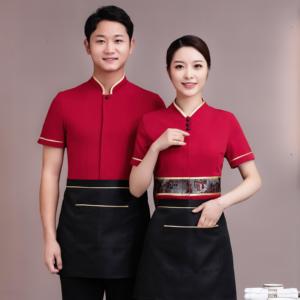 Personalizado Restaurante Hotel Hot Pot Camarero Ropa DE TRABAJO Mujer de manga corta Catering Hotel Restaurante Banquete Uniforme - Product Image 1