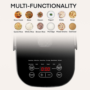 Cuisinière électrique multifonctionnelle, cuiseur à riz à faible teneur en sucre, cuve intérieure en aluminium antiadhésive, affichage numérique LED, tasse doseuse domestique - Product Image 5