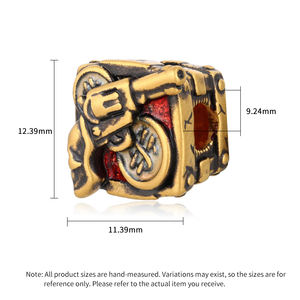 Hard <b>gold</b> golden gun beaded <b>24K</b> solid <b>gold</b> electric black + Opal enamel beaded for <b>bracelet</b> diy - Product Image 4