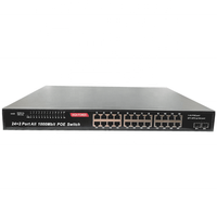 Terbaik 24 port Gigabit kecepatan tinggi POE Power Supply Wifi RJ45 port POE Switch Hub Ethernet Switch